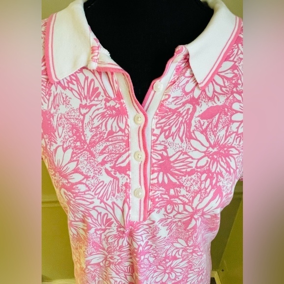 TALBOTS Pink White Casual Shirt Dress Size S - Picture 7 of 10